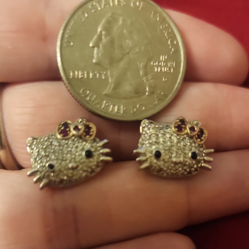 Hello Kitty Diamonique Earrings